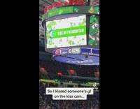 Jumbotron video of guy who kisses someone elses girlfriend