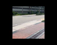 Man shows flooded street outside condo part 1