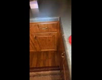 Girl shows off flash light on her pink stun gun scares cat 