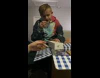 Boy misreads board game card 