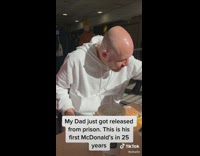 Guys dad gets out from prison, eats Mcdonalds