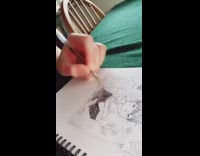 Collab BitchIG2 - Guy draws anime art character