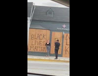 Guy heckles girl boarded shop blm photoshoot 