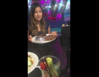 Girl talk stutter vlog food huge portions