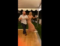 Guy woman kick dance fail