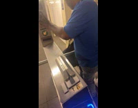 Collab Subway Creatures - Guy climbs over the train ticket scanner