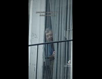 Girl is changing in car notices man watching 