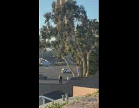Girl spin pose on roof pier mountain part 1