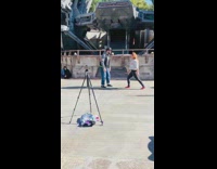 Tripod couple force push photo disneyland