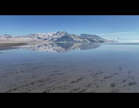 Man runs on the Great Salt Lake