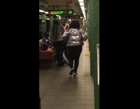 Guy white shirt rip arguing fight subway