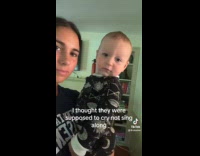 Baby sing along with meow sad song