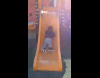 Kid slides first time hates being congratulated