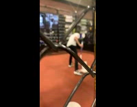 Man baseball bat hits the pole instead of the ball