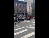 Bike parade do wheelie on the street Part 1
