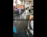 Collab Subway Creatures - Couple fight loudly inside the train