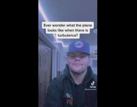 Guy shows airplane in turbulence plane dances 