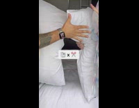 Two friends play Pillow Smack challenge