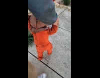 Collab Clips MPUGC2 - Toddler as scarecrow trick or treating with parents 