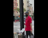 Black suit metal stars guy trump head 