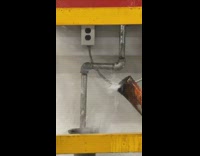 Water comes out of pipe parking garage 