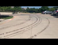 Scorching hot in Texas tires almost melted