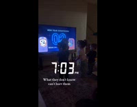 Kids counting celebrate early New Year countdown