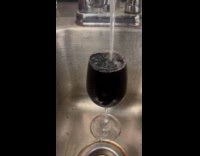 Red wine filtered out by water