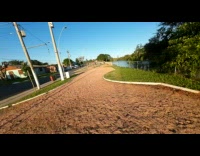 Man flying drone in his neighborhood 