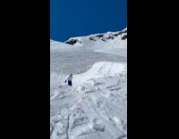 Collab Scorpionmasters - Man in white jacket ski jump flip face flat on the snow