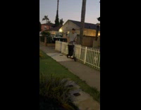 Collab Clips MPUGC - Man on scooter falls on sidewalk 