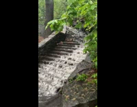 Collab winy - Flood water flow down stairs park storm