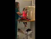 Collab VIBES - baby in clear tube doctors office 