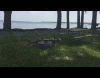 Kid rides bike off park bench and immediately falls face first, bike lands on him