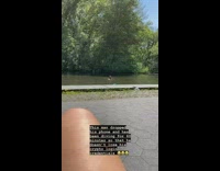 Guy Swims in Park Lake Looking for Phone 