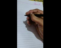 Person two thumbs on one hand hold marker