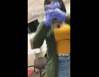 Nurse gives best friend check up doctors