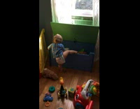 Kid Flips Inside Toybox as it Reaches Inside