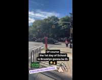 Teacher records the first day back to school