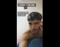 Guy sings like dogs outside his house 