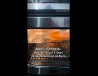 Taco shell move around in air fryer