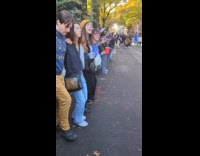 Crowd dances together to celebrate the Marathon part 1 