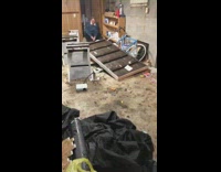 Black overalls guy falls off table fail 