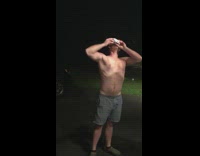 nsfw Shirtless guy shotguns beer and then gets nipple tazed