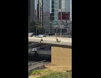 Teenagers road highway edge sit sunny cars Part 1