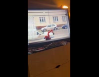 Cat on bed watches Daily dose videos