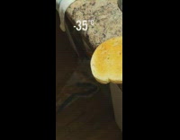 Bread toast on table release steam cold