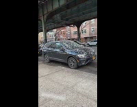 Parked car covered in bird poop