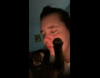 Collab BitchIG2 - Cat wipes away girls tears