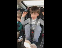 Two kids excited dancing to song on car and then third kid is unamused